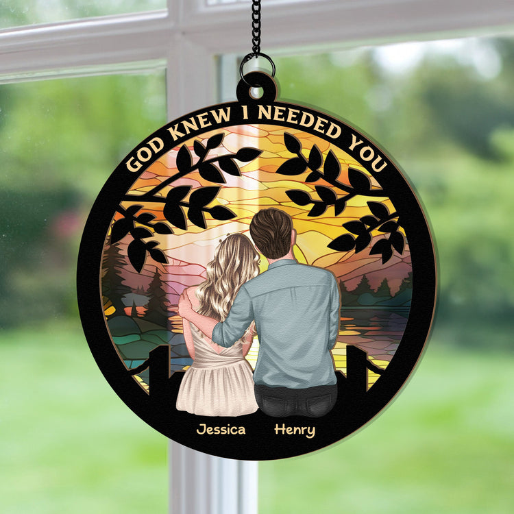God-Knew-I-Needed-You-Personalized-Window-Hanging-Suncatcher-Ornament-6