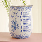 God-Says-I-Am-Name-Letter-In-Bible-Birth-Flower-Toile-De-Jouy-Style-Personalized-Wine-Tumbler_1