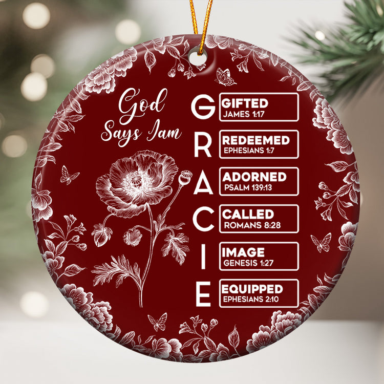 God_Says_I_Am_Custom_Name_In_Bible_Verse_New_Version_Personalized_Ornament_1