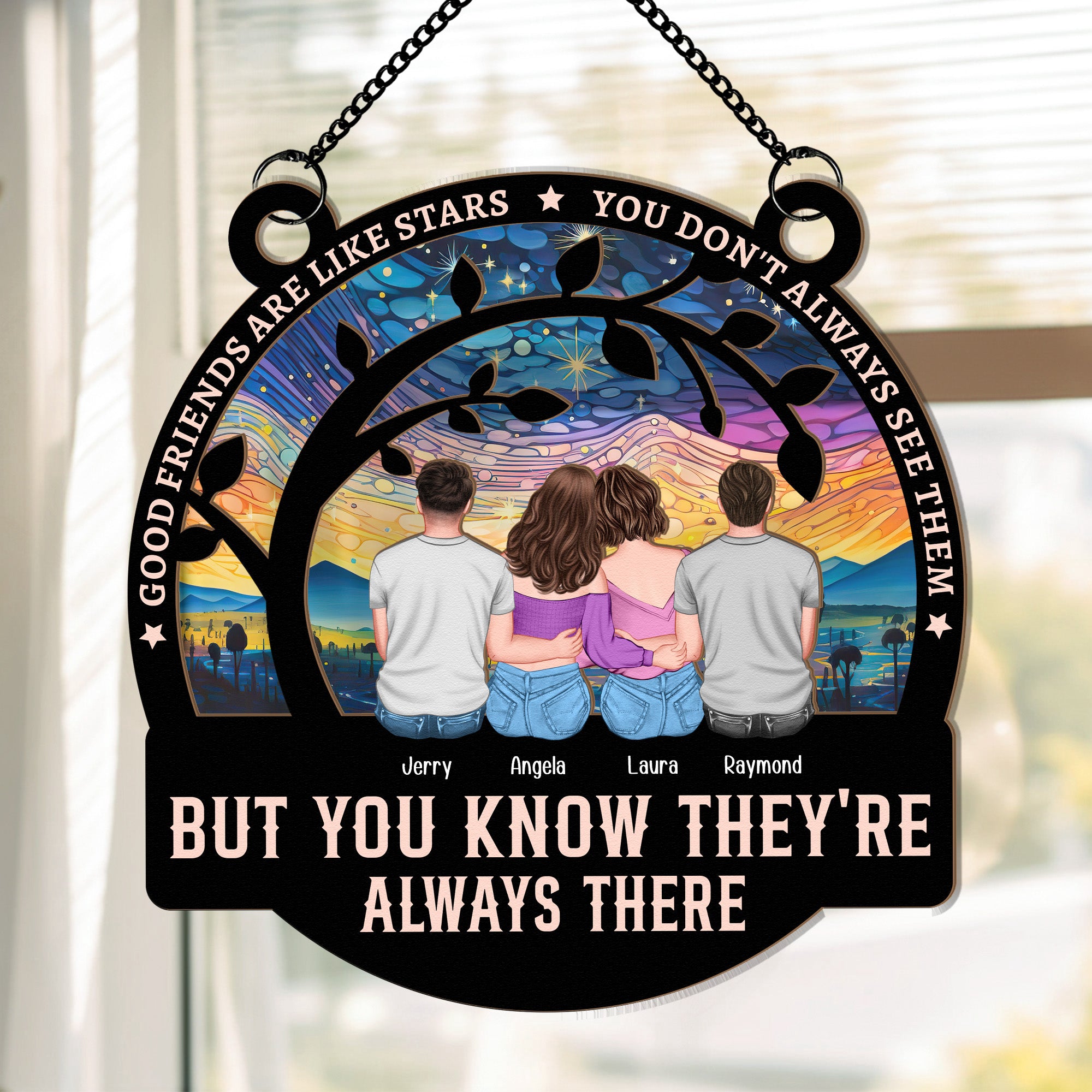 Good-Friends-Are-Like-Stars-Personalized-Window-Hanging-Suncatcher-Ornament1