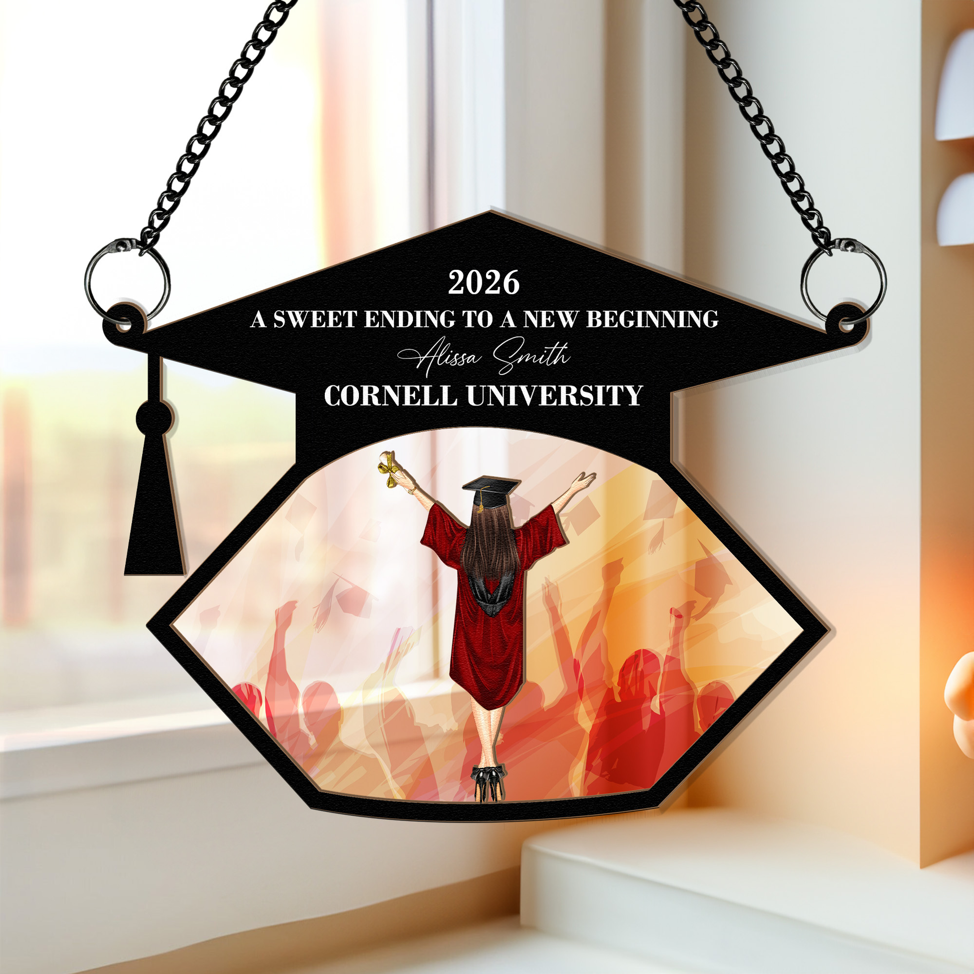 Graduation-A-Sweet-Ending-Personalized-Window-Hanging-Suncatcher-Ornament_1