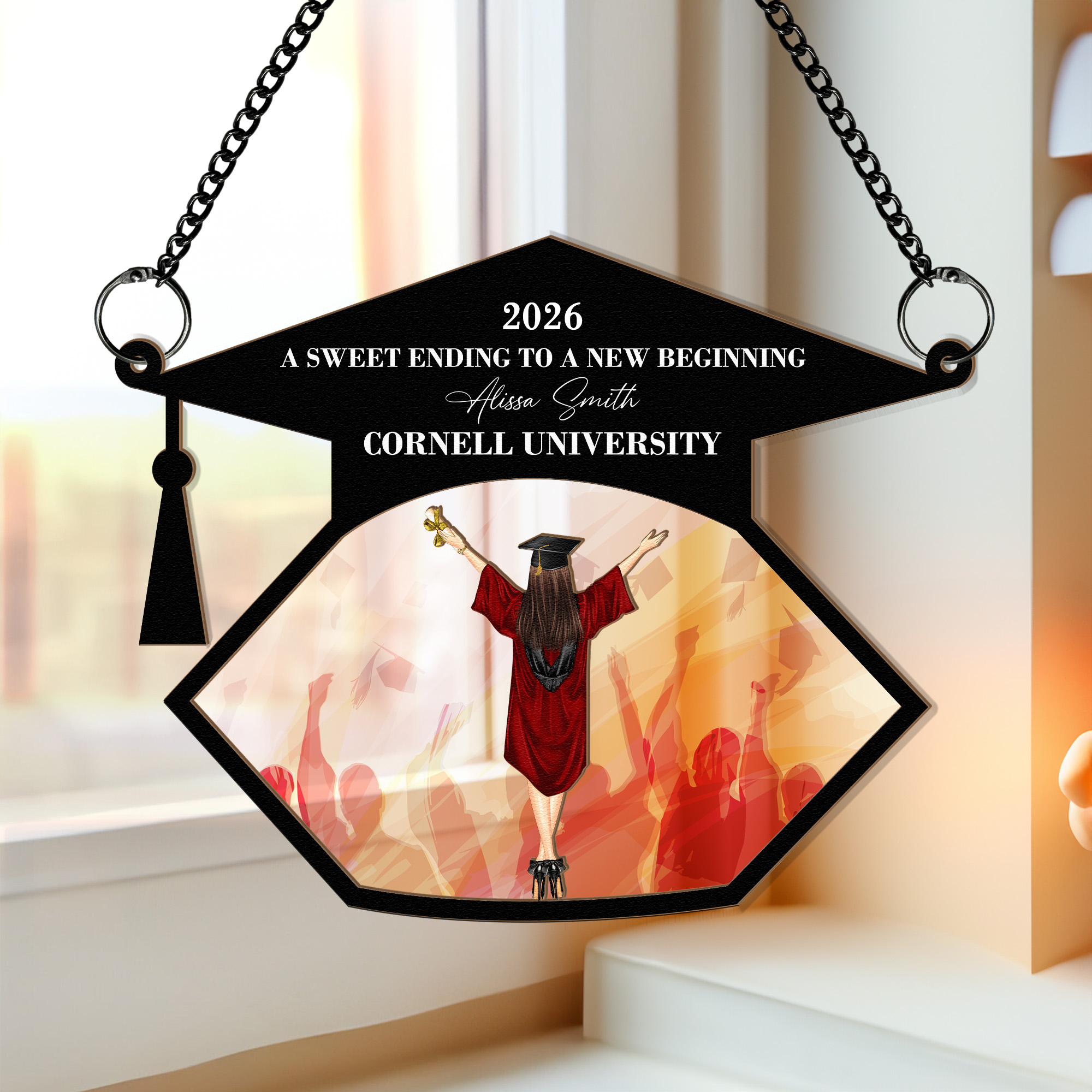 Graduation-A-Sweet-Ending-Personalized-Window-Hanging-Suncatcher-Ornament_1