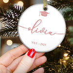 Graduation Gift Custom Name School Year - Personalized Ceramic Ornament