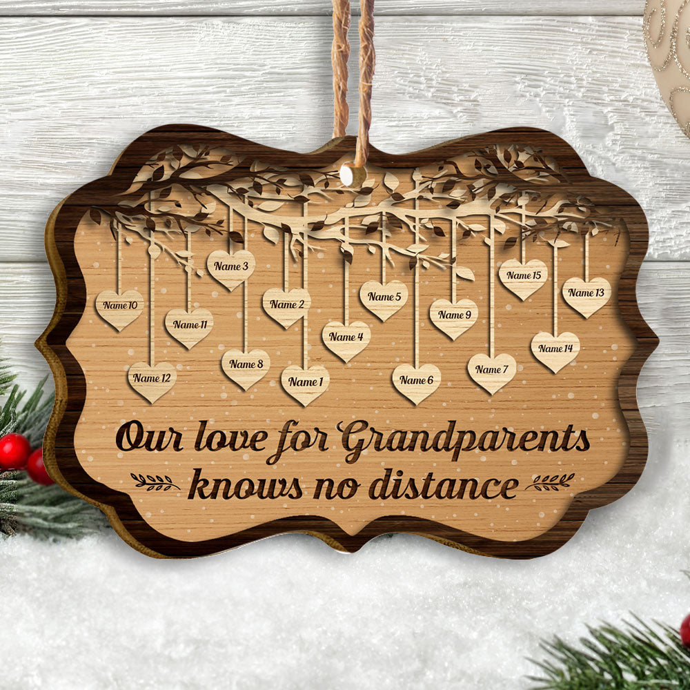 Grandkids Make Life Grand - Personalized Wooden Ornament