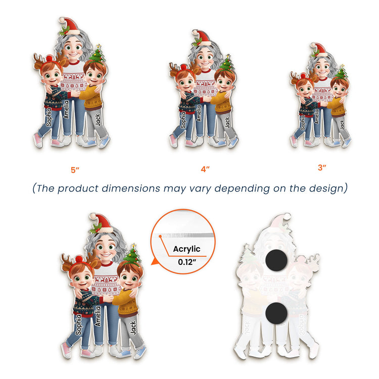 Grandma_Hugging_Christmas_Vibe_Personalized_Magnet_7