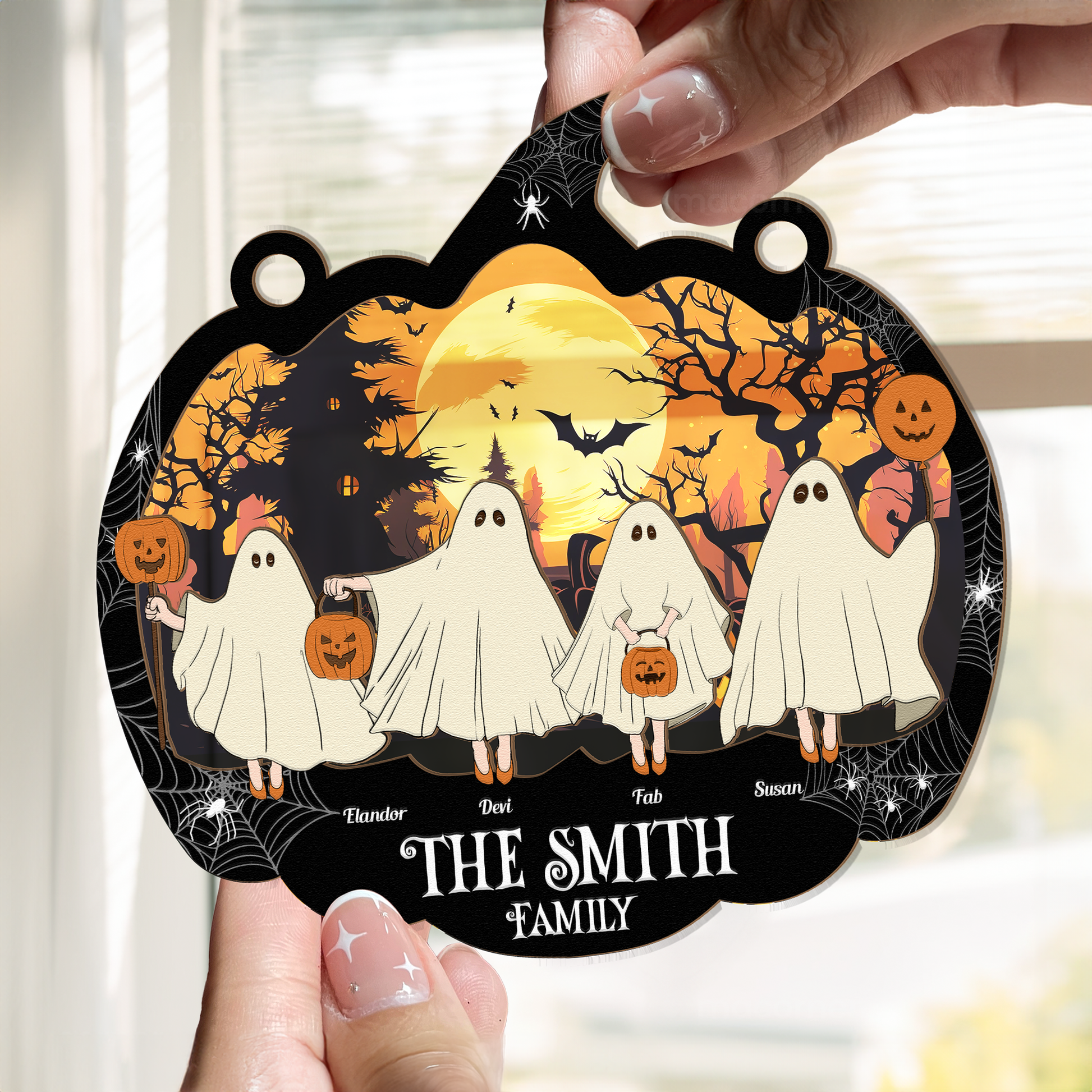 Happy-Ghost-Family-Halloween-Personalized-Window-Hanging-Suncatcher-Ornament_3
