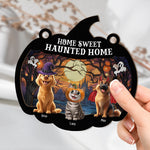 Happy Halloween Home Sweet Haunted Home - Personalized Window Hanging Suncatcher Ornament