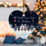 Hearts Come Home - Personalized Heart Shaped Ceramic Ornament