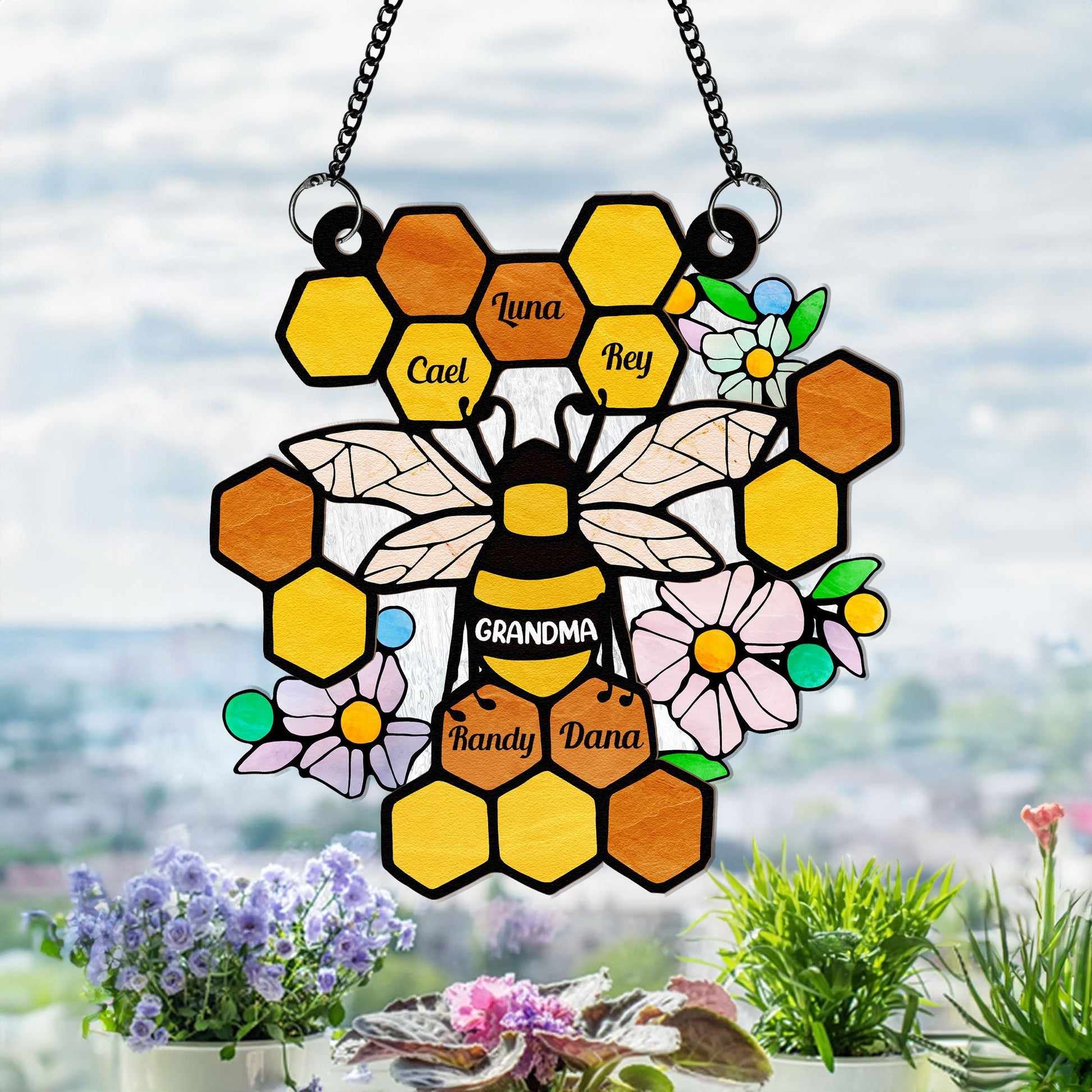 Honeycomb-Personalized-Window-Hanging-Suncatcher-Ornament_1
