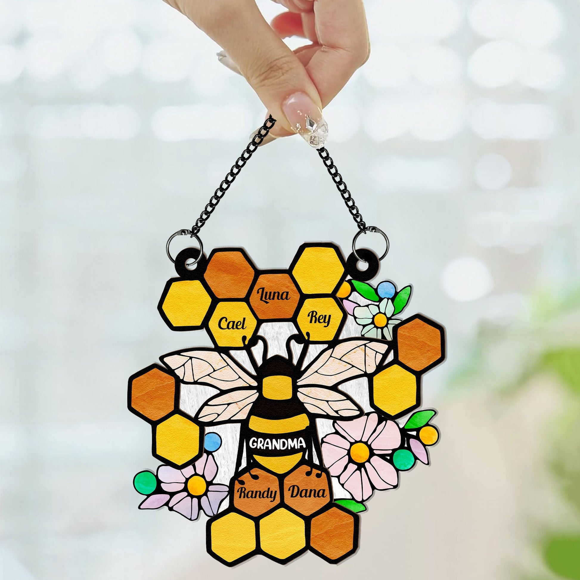 Honeycomb-Personalized-Window-Hanging-Suncatcher-Ornament_2