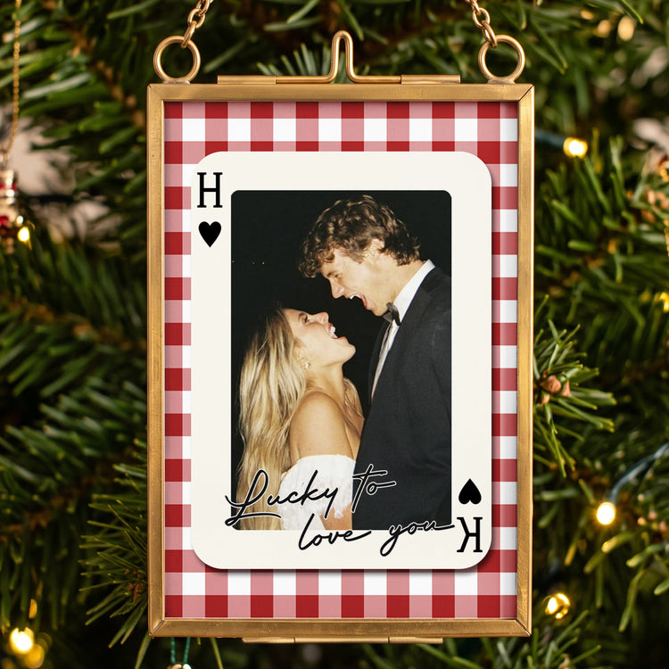 How_Lucky_Are_We_Custom_Couples_Photo_Personalized_Ornament_2