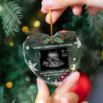 I Can't Wait To Meet You! - Personalized Heart Glass Photo Ornament
