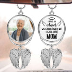 I Have An Angel Watching Over Me - Custom Angel Wings Car Hanging Photo Ornament