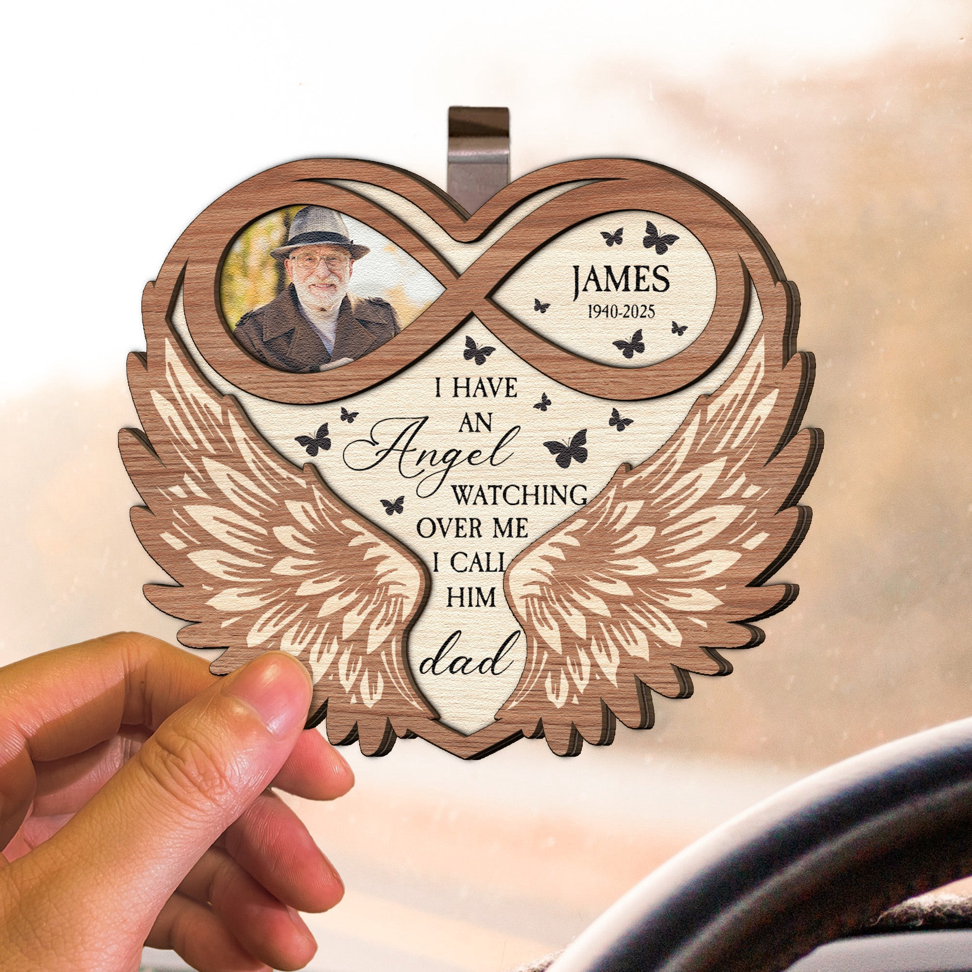 I-Have-An-Angel-Watching-Over-Me-Personalized-Photo-Wooden-Car-Visor-Clip_2