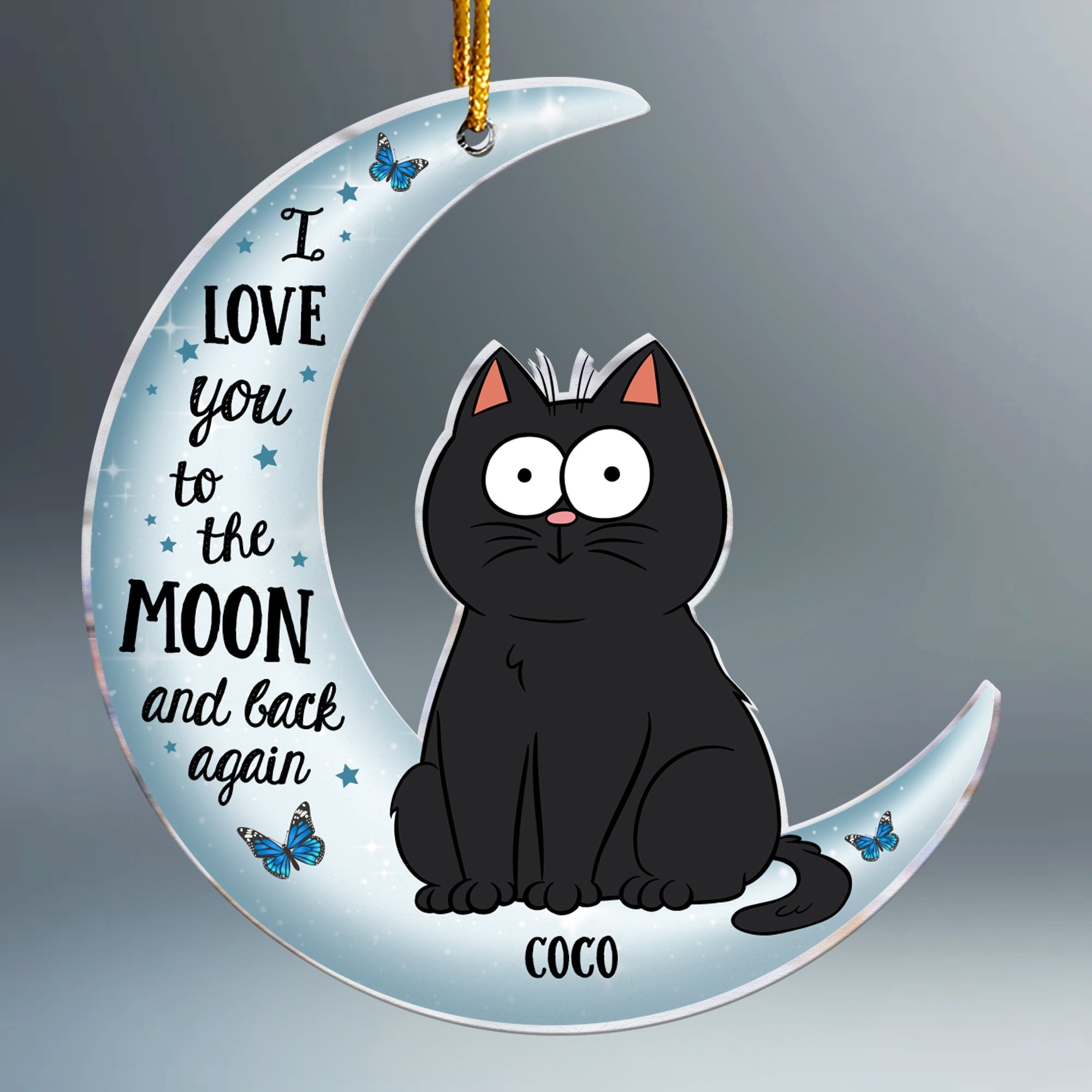 I Love You To The Moon & Back - Pet Version - Personalized Acrylic Ornament