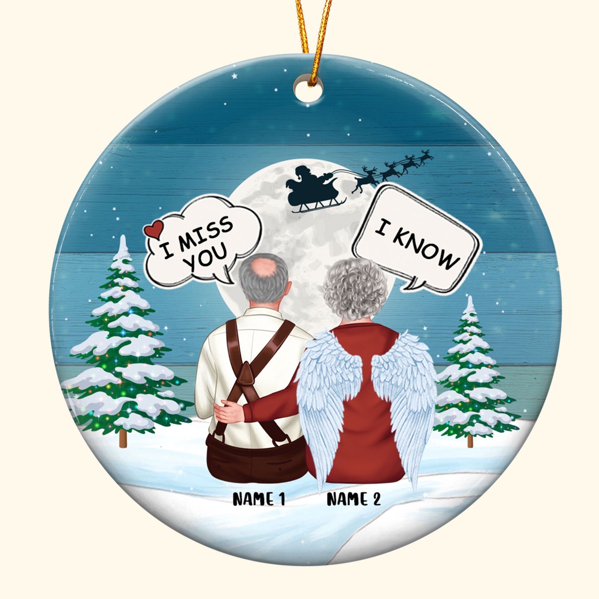 I Miss You I Know - Personalized Ceramic Ornament - Family Memorial Gift