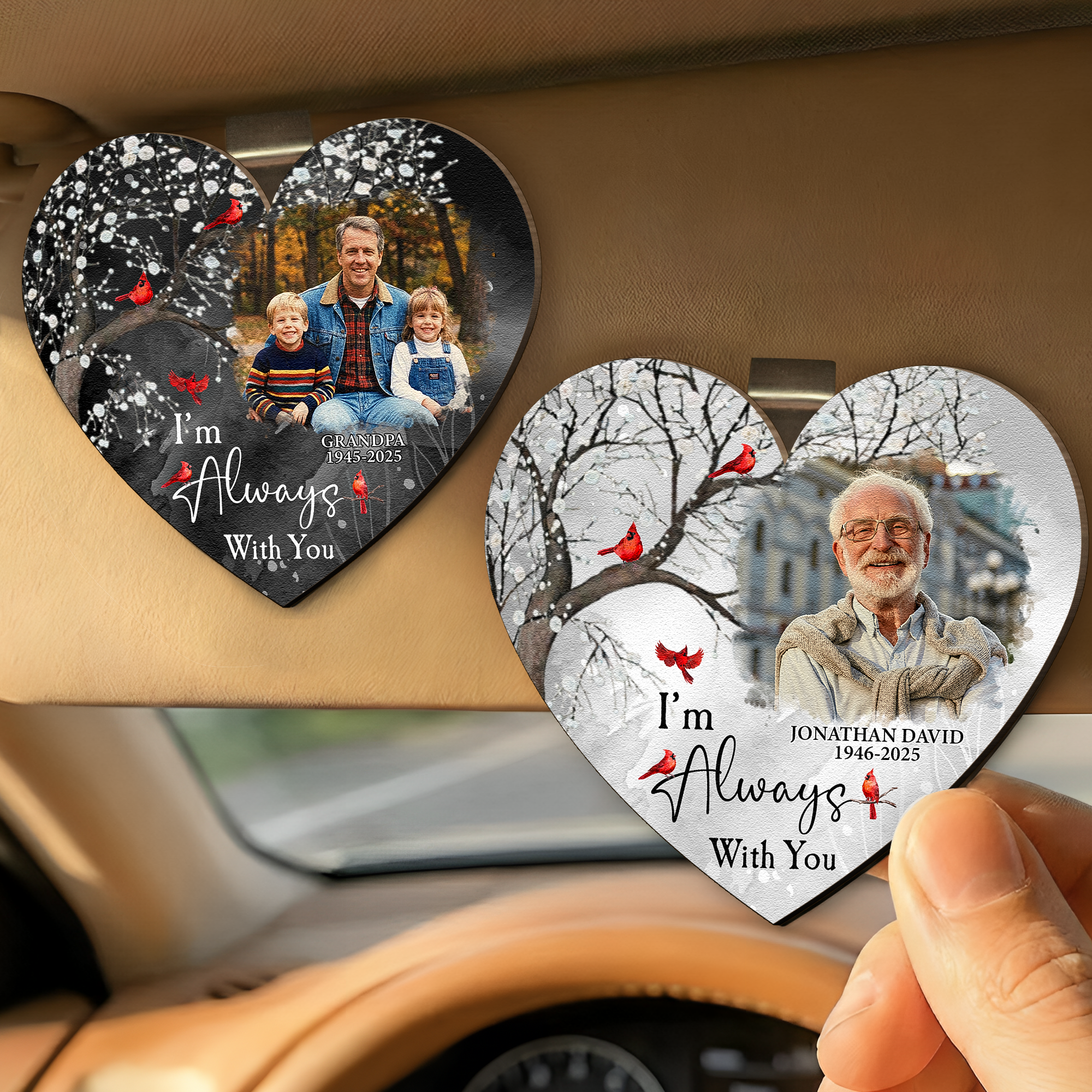 Im-Always-With-You-Car-Accessories-Personalized-Wooden-Photo-Car-Visor-Clip_1