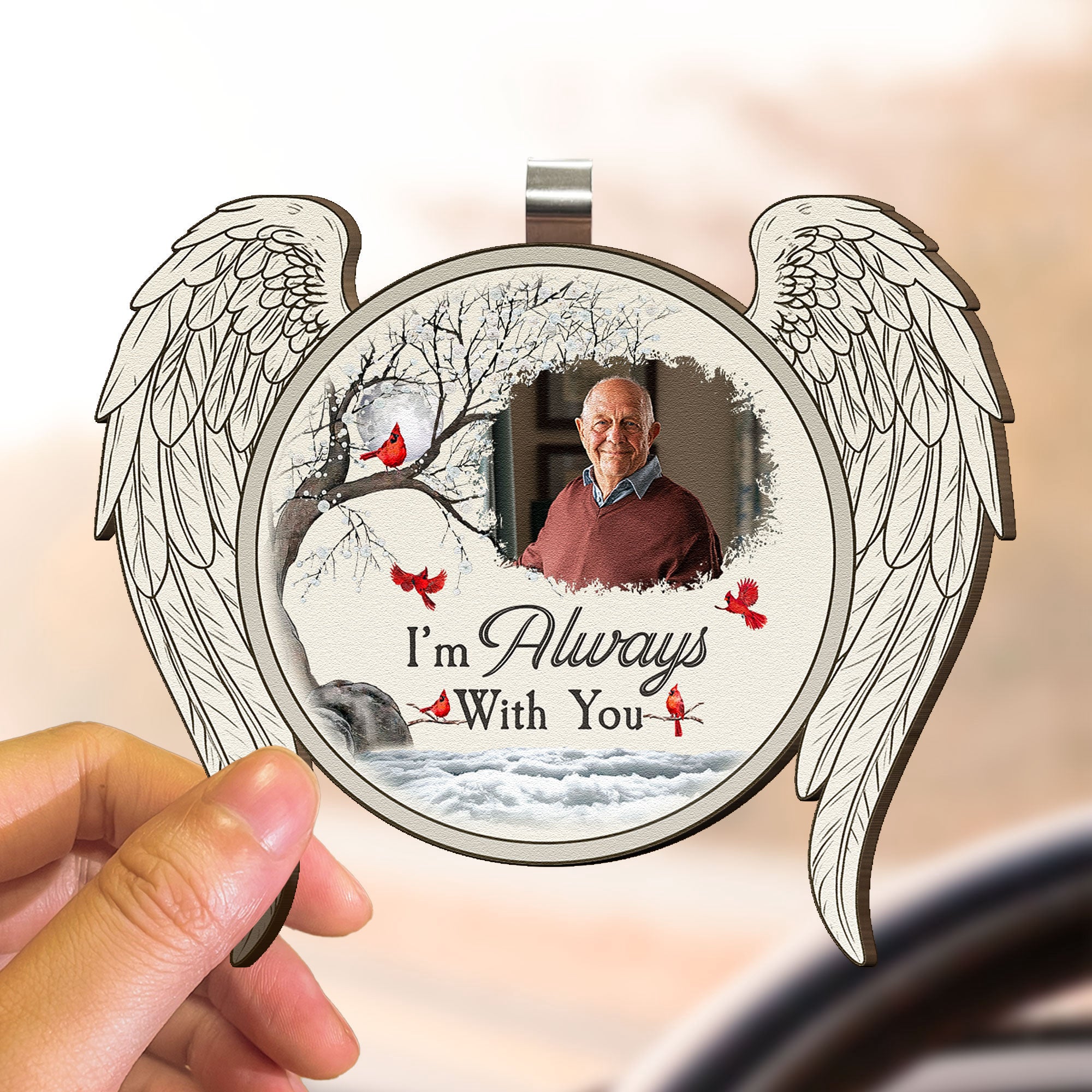 Im-Always-With-You-New-Version-Memorial-Sympathy-Gift-Personalized-Wooden-Photo-Car-Visor-Clip_3