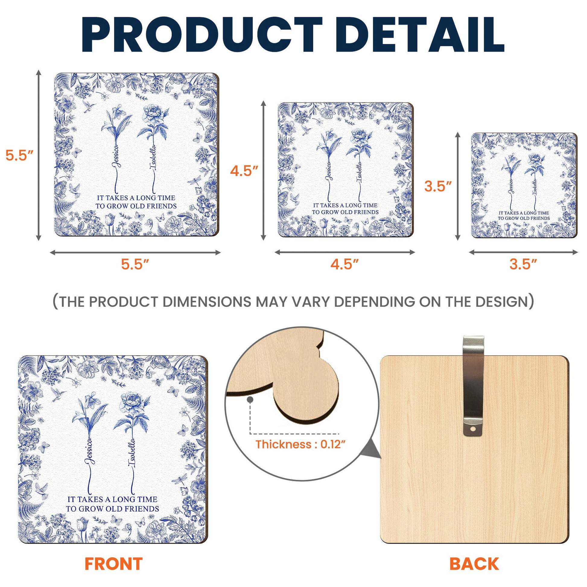 It-Takes-A-Long-Time-To-Grow-Old-Friends-Personalized-Wooden-Car-Visor-Clip-4