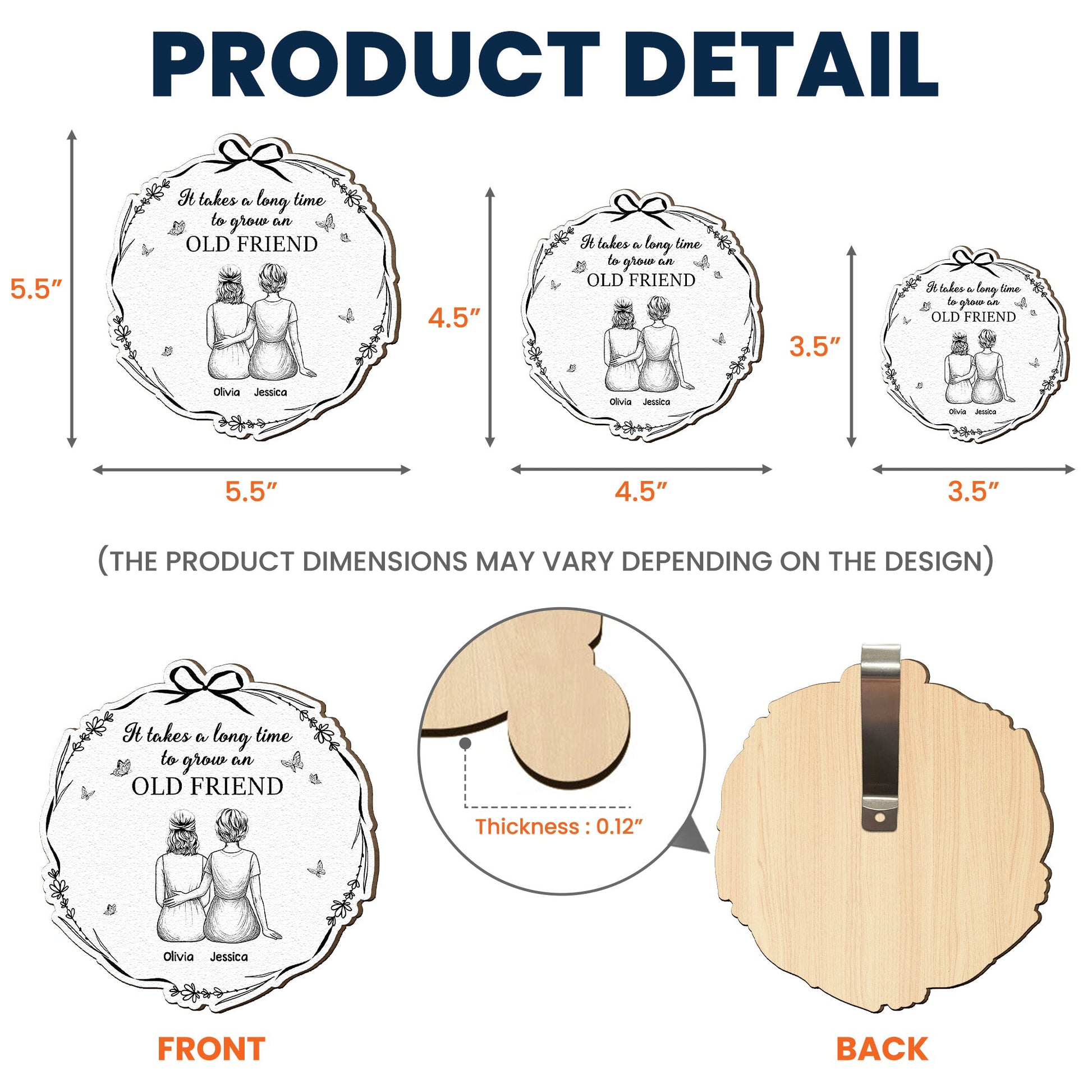 It-Takes-Long-Time-To-Grow-Old-Friends-Personalized-Wooden-Car-Visor-Clip-4