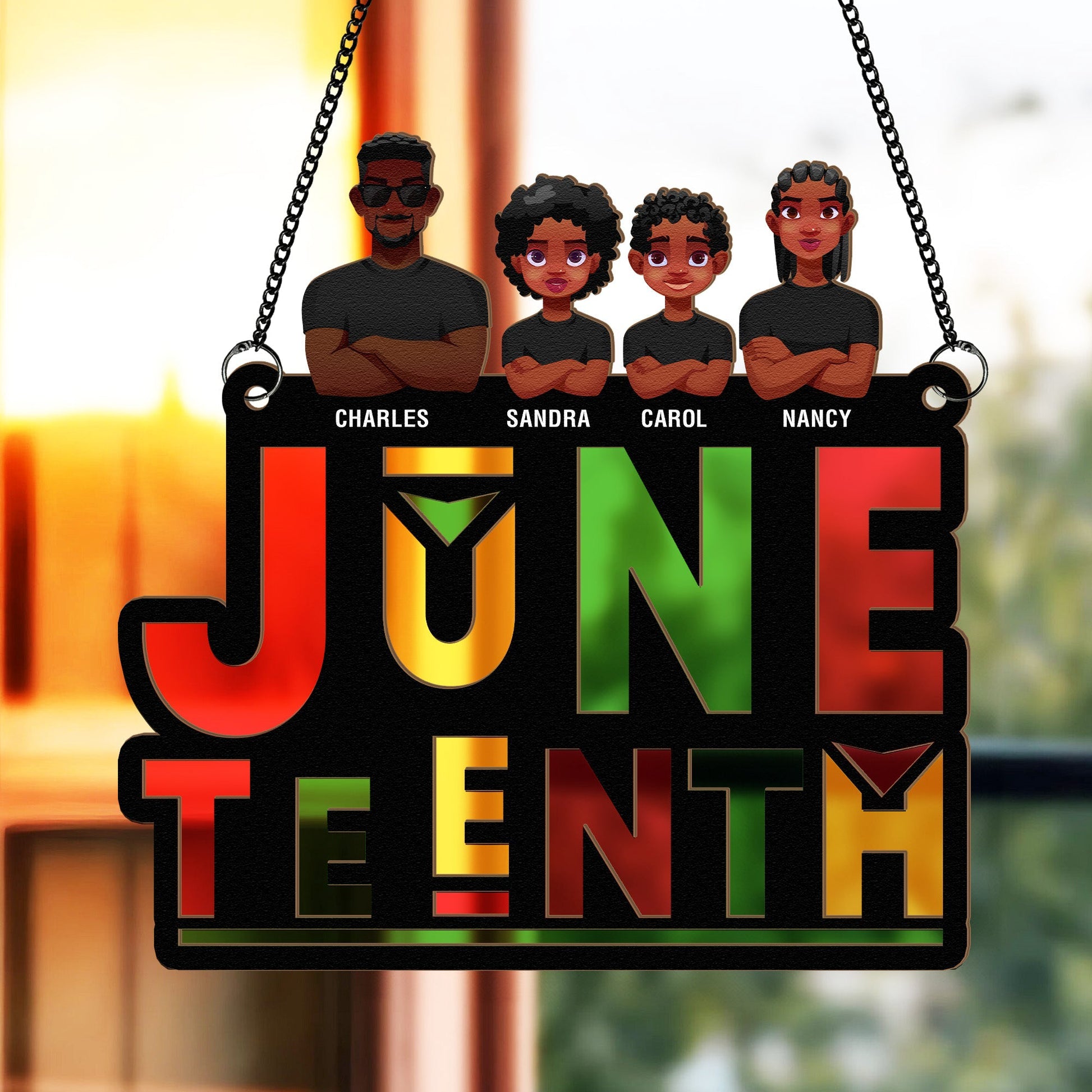 Juneteenth-Pride-Black-Family-Personalized-Window-Hanging-Suncatcher-Ornament_3
