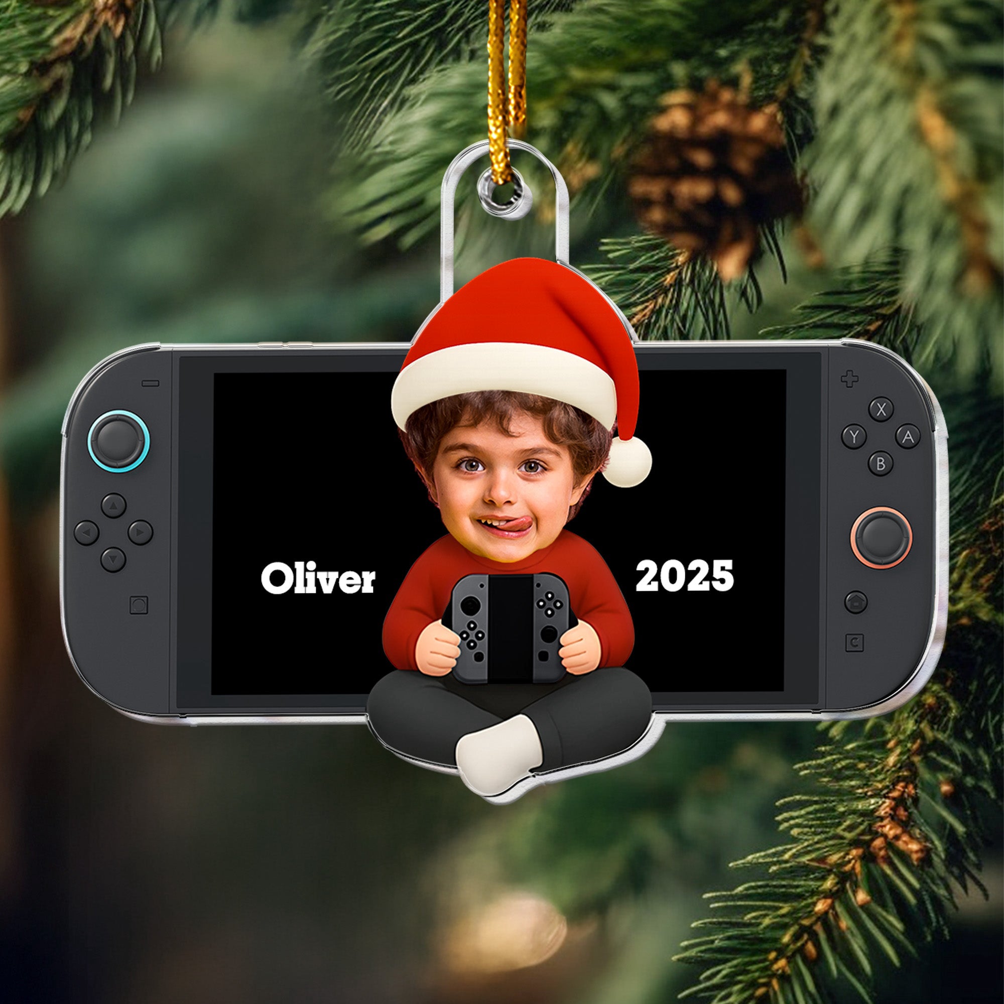 Kid Gamer - Personalized Acrylic Photo Ornament