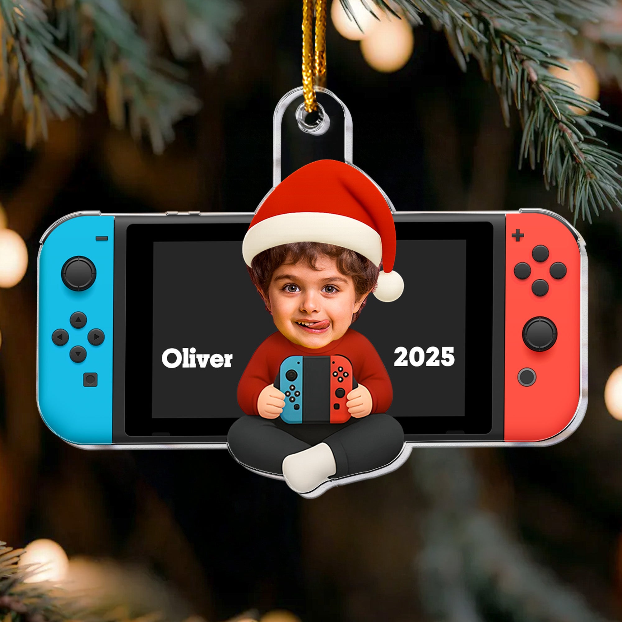 Kid Gamer - Personalized Acrylic Photo Ornament