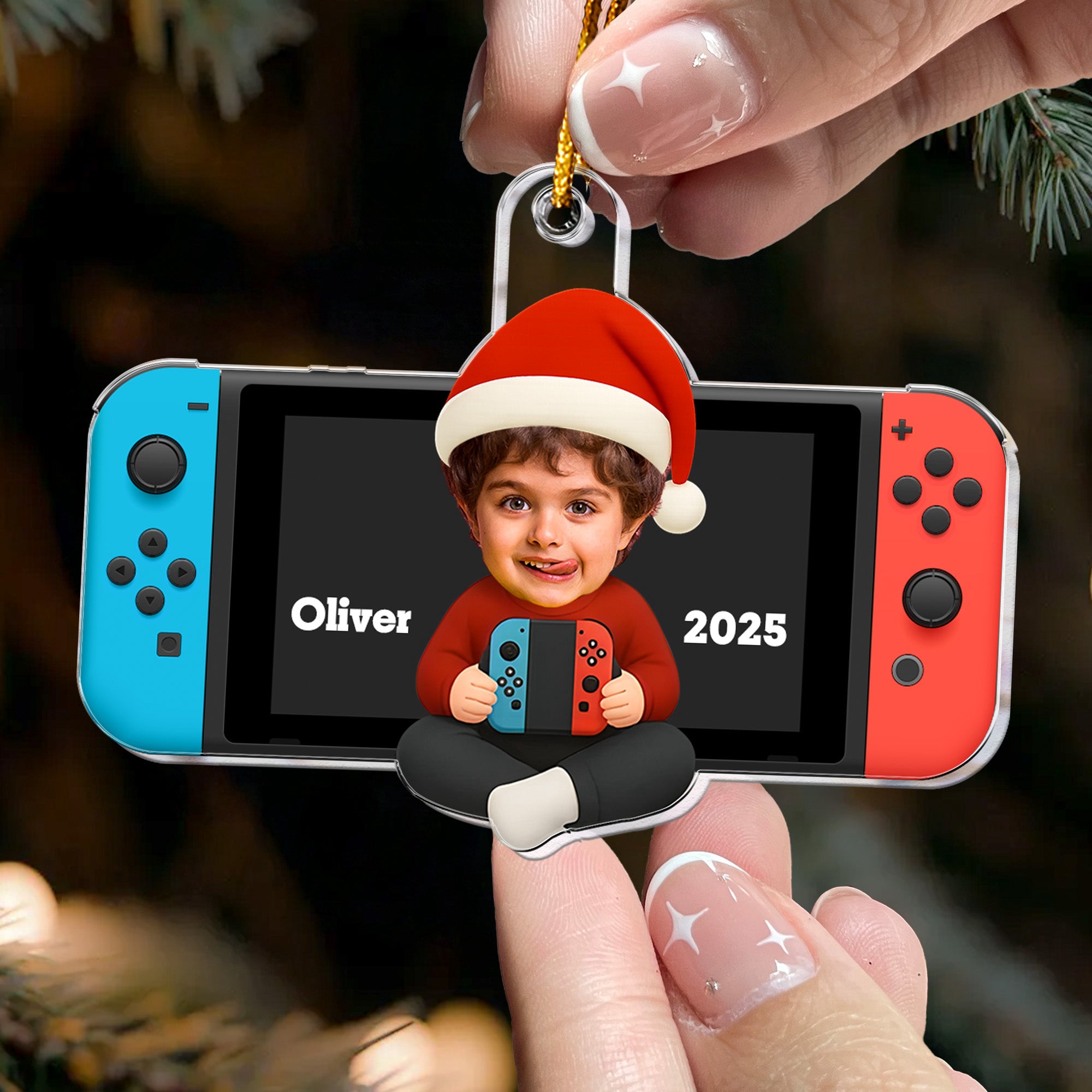 Kid Gamer - Personalized Acrylic Photo Ornament