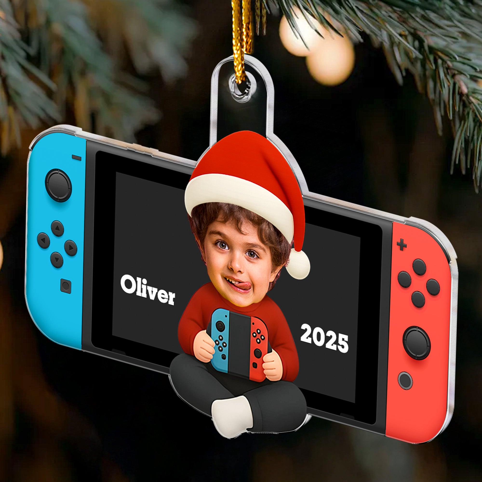 Kid Gamer - Personalized Acrylic Photo Ornament