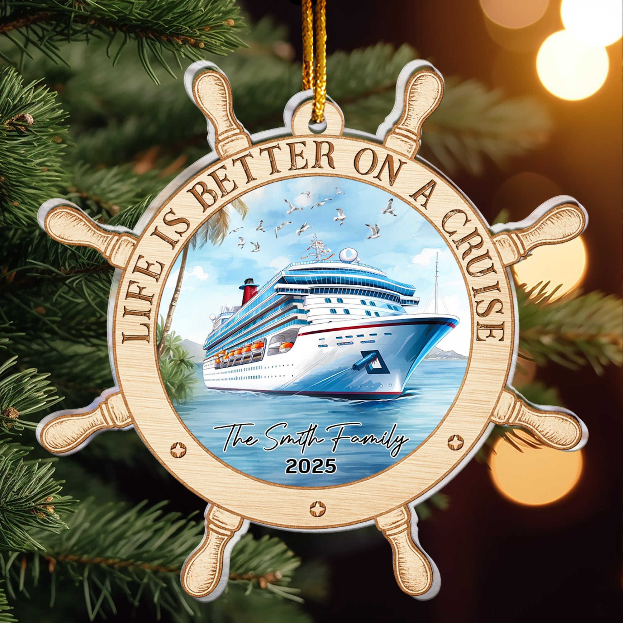 Life Is Better On A Cruise - Personalized Acrylic Ornament