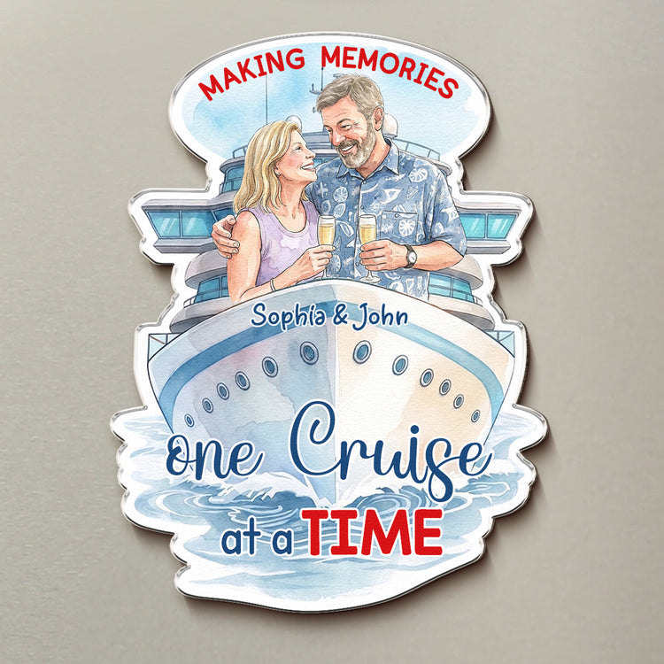 Life_Is_Better_When_We_re_Cruising_Together_Custom_Photo_Watecolor_Personalized_Magnet_2