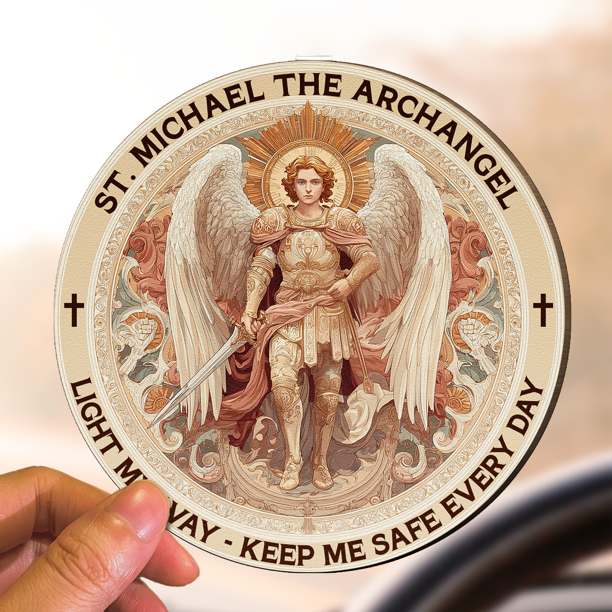 Light-My-Way-Keep-Me-Safe-Every-Day-Christian-Gift-Personalized-Wooden-Car-Visor-Clip_4