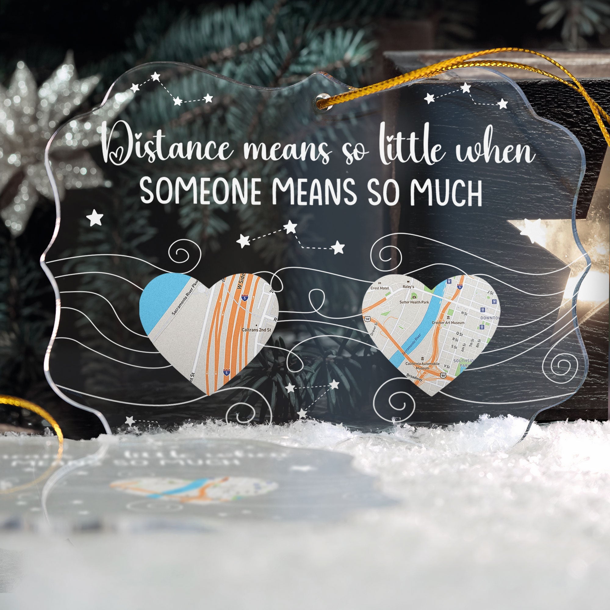 Long Distance Gifts For Family, Friends, Couples - Custom Multi Maps ...