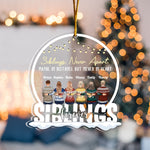 Love Between Siblings Is Forever - Personalized Snow Globe Shaped Acrylic Ornament