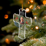 Memorial Christmas Ornament I'm Always With You - Personalized Acrylic Photo Ornament - Cross Ornament
