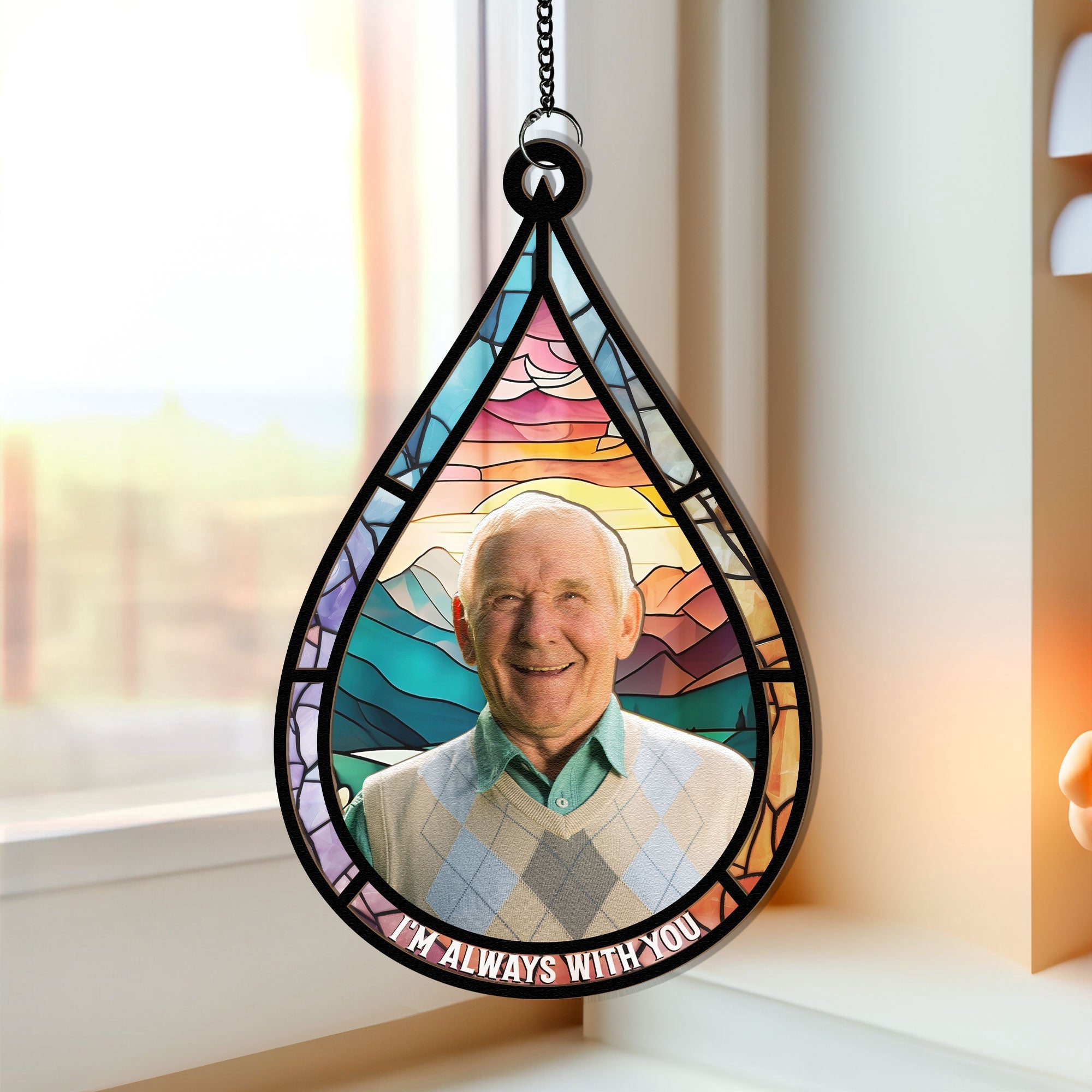 Memorial-Family-Gift-Teardrop-Personalized-Photo-Window-Hanging-Suncatcher-Ornament_1