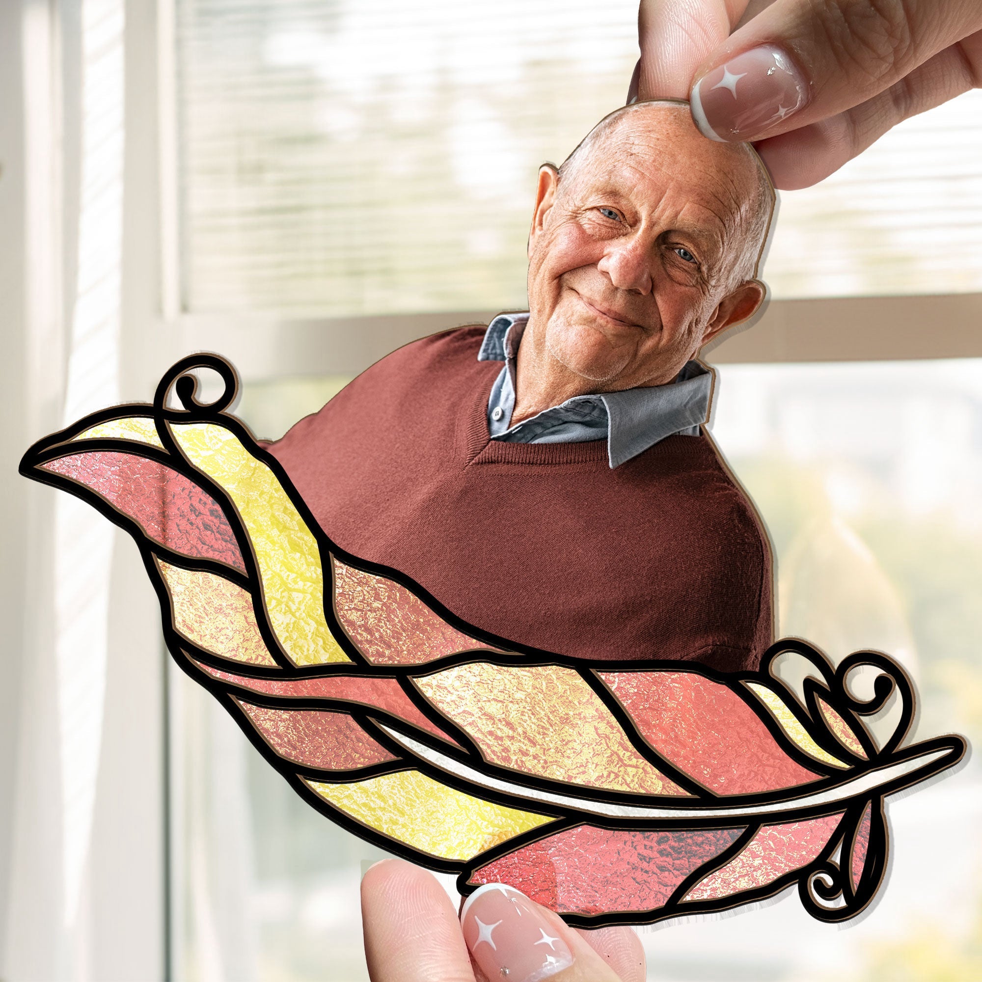 Memorial-Gift-Feather-Family-Personalized-Window-Hanging-Suncatcher-Photo-Ornament_3