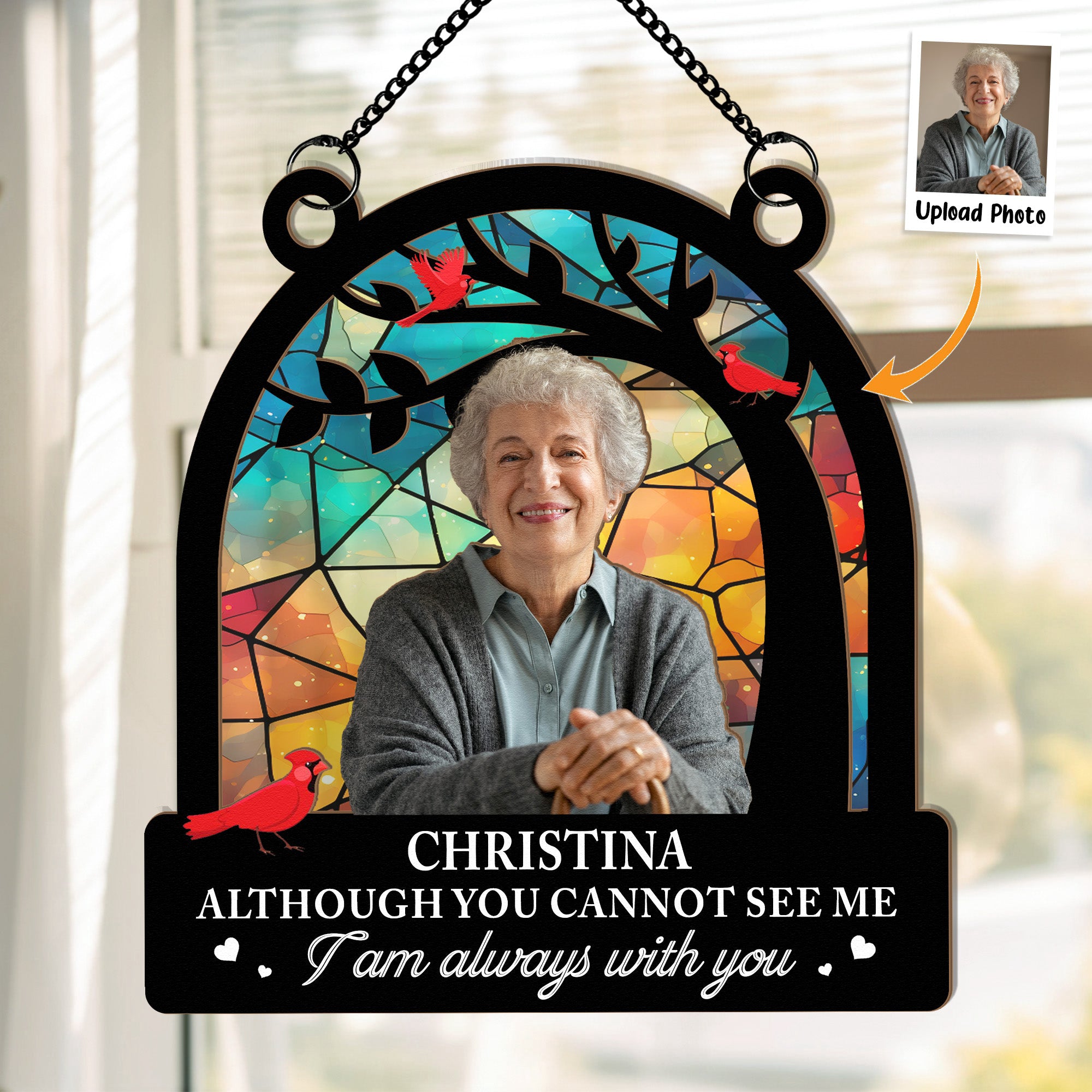 Memorial-I-Am-Always-With-You-Personalized-Window-Hanging-Suncatcher-Photo-Ornament1