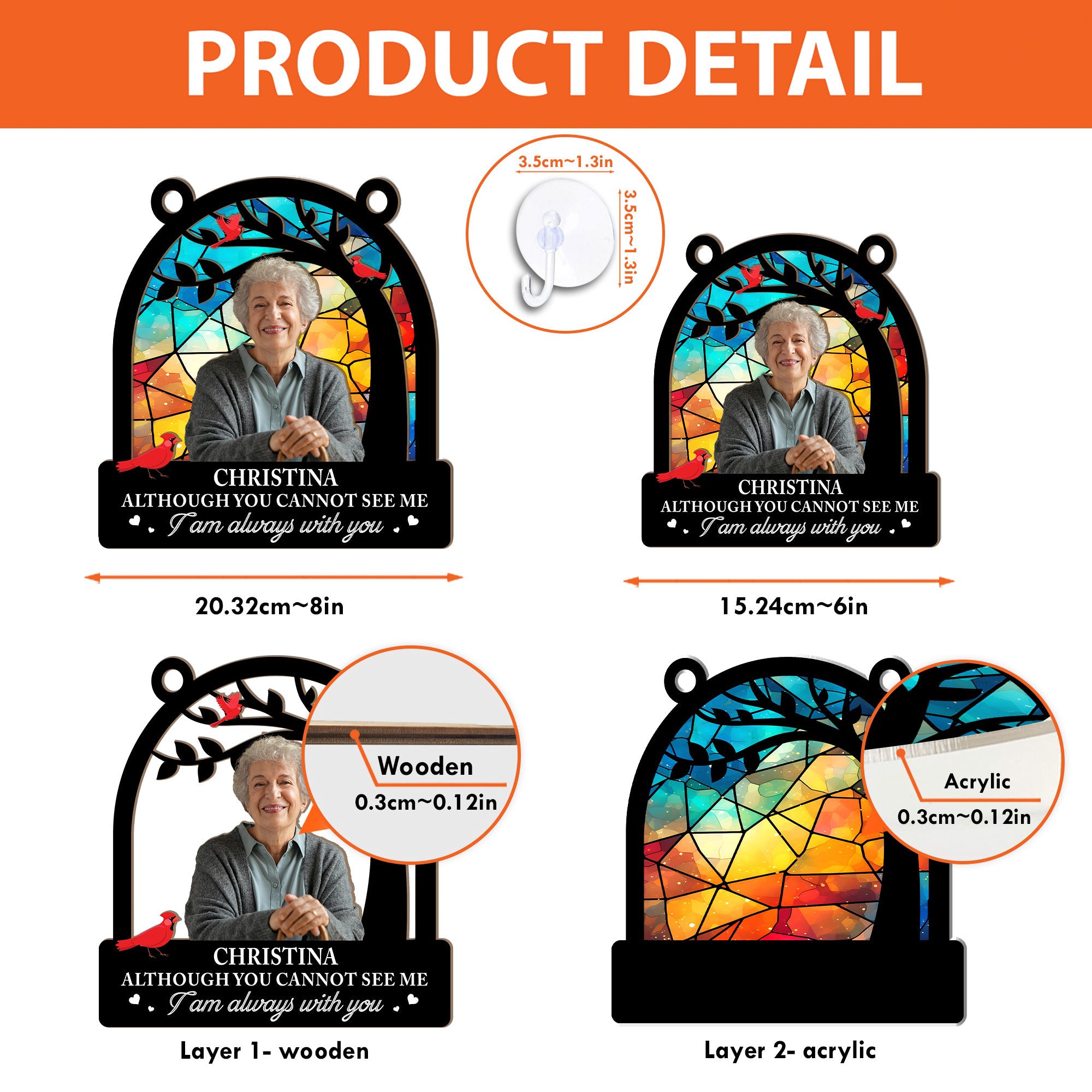 Memorial-I-Am-Always-With-You-Personalized-Window-Hanging-Suncatcher-Photo-Ornament4