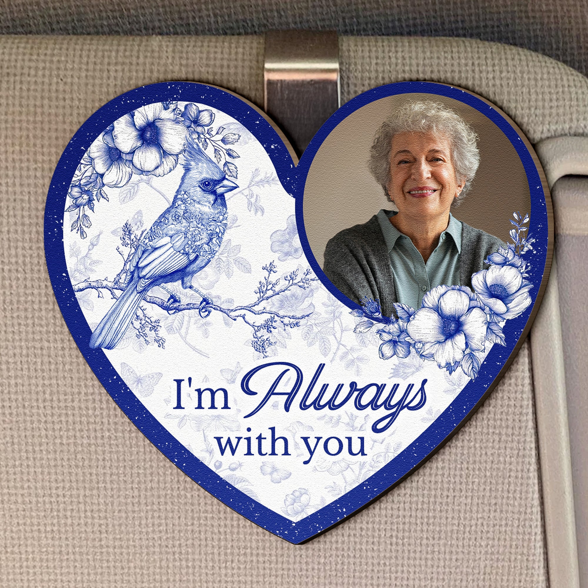 Memorial-Toile-De-Jouy-Style-Im-Always-With-You-Personalized-Wooden-Photo-Car-Visor-Clip_1