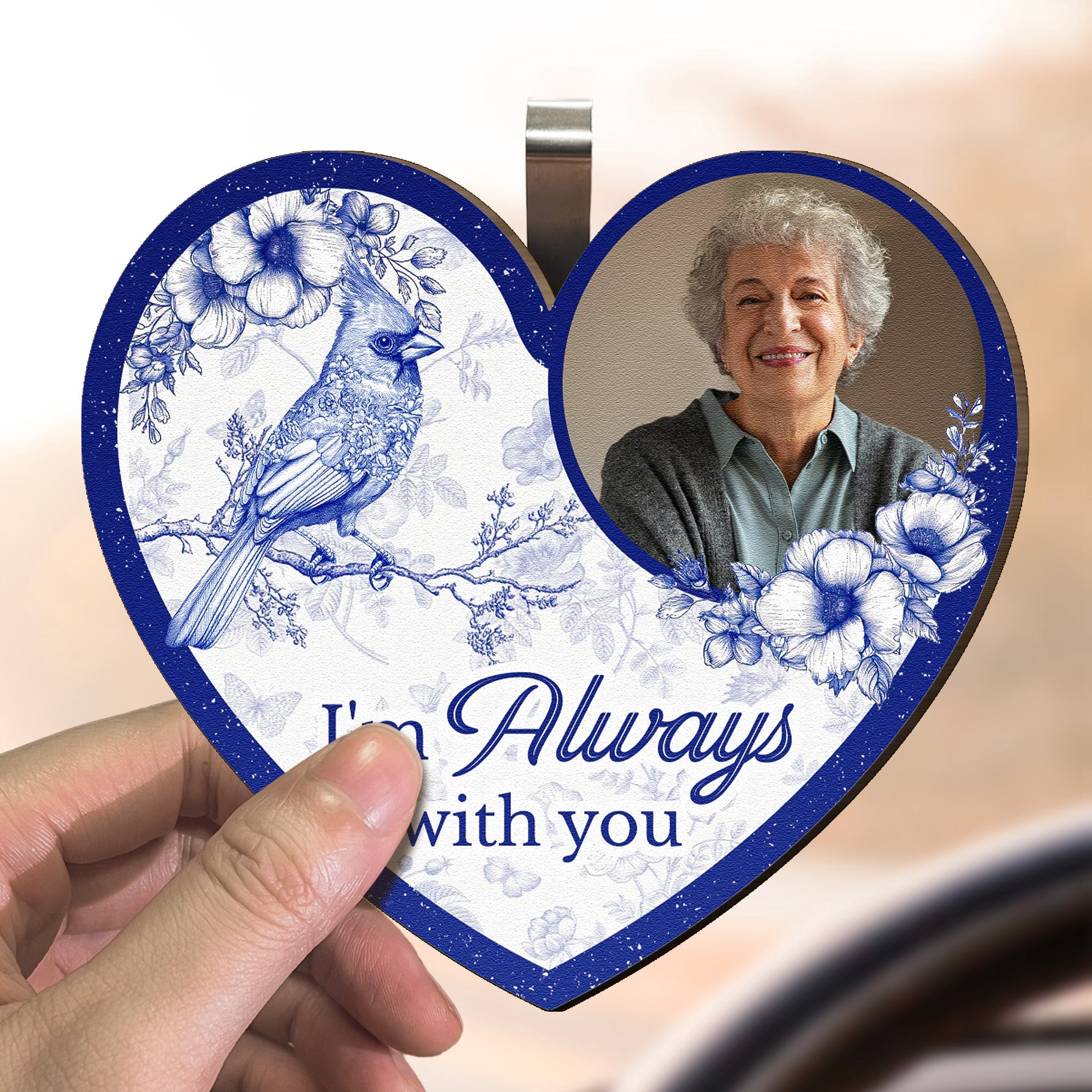 Memorial-Toile-De-Jouy-Style-Im-Always-With-You-Personalized-Wooden-Photo-Car-Visor-Clip_3