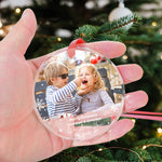 Merry Christmas Grandparents - Personalized Glass Photo Ornament