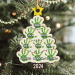 Merry Christmas Hands Down Christmas Light - Personalized Wooden Ornament