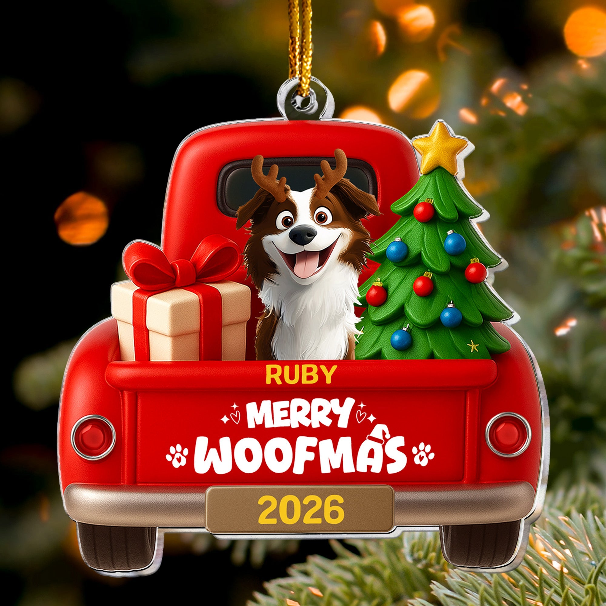 Merry Christmas Pet Lovers - Personalized Acrylic Ornament