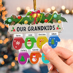 Mittens Family, Grandkids - Personalized Acrylic Ornament
