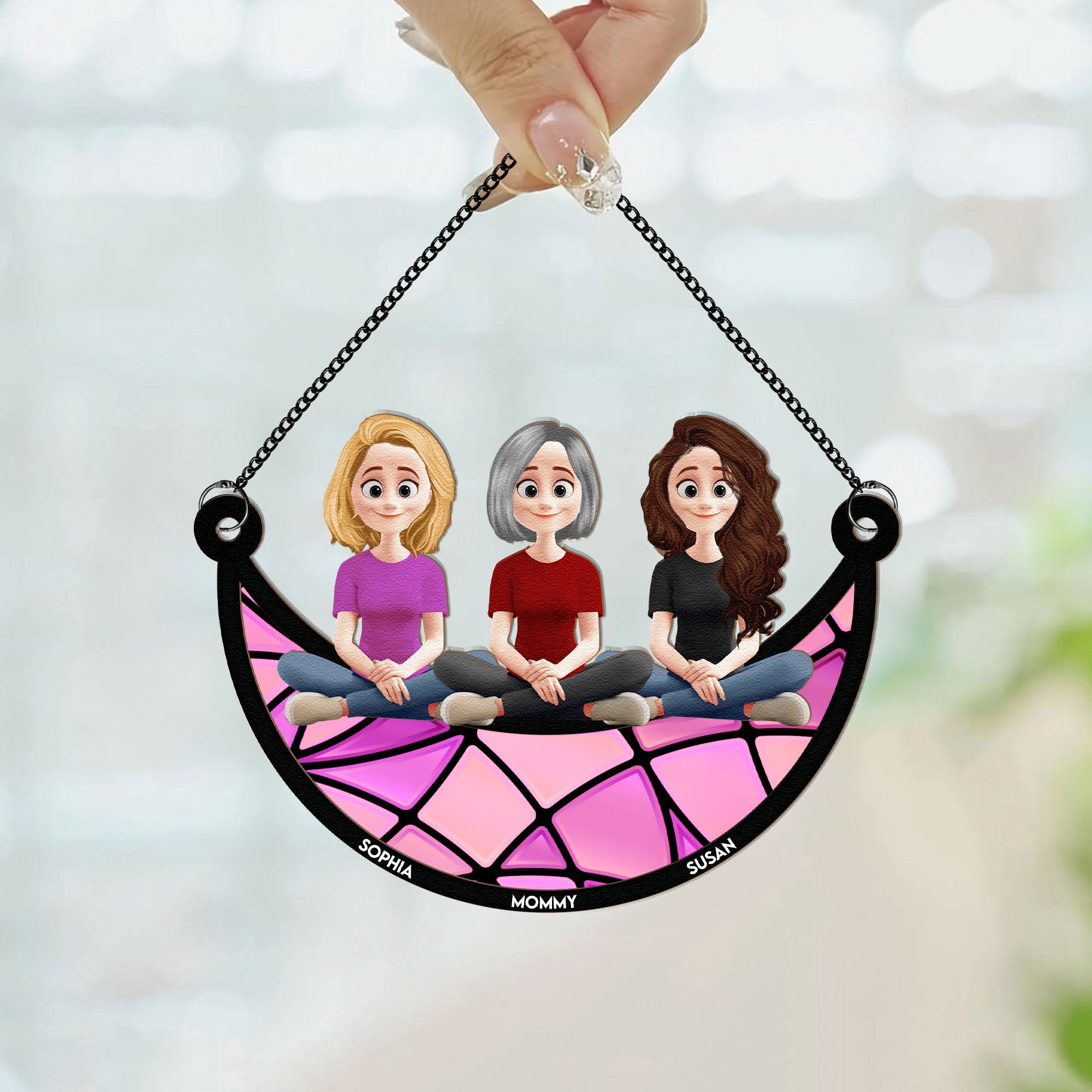Mom-And-Her-Children-New-Style-Personalized-Window-Hanging-Suncatcher-Ornament_2