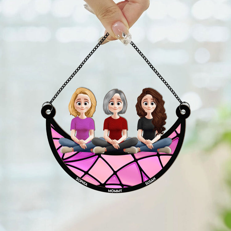 Mom-And-Her-Children-New-Style-Personalized-Window-Hanging-Suncatcher-Ornament_2