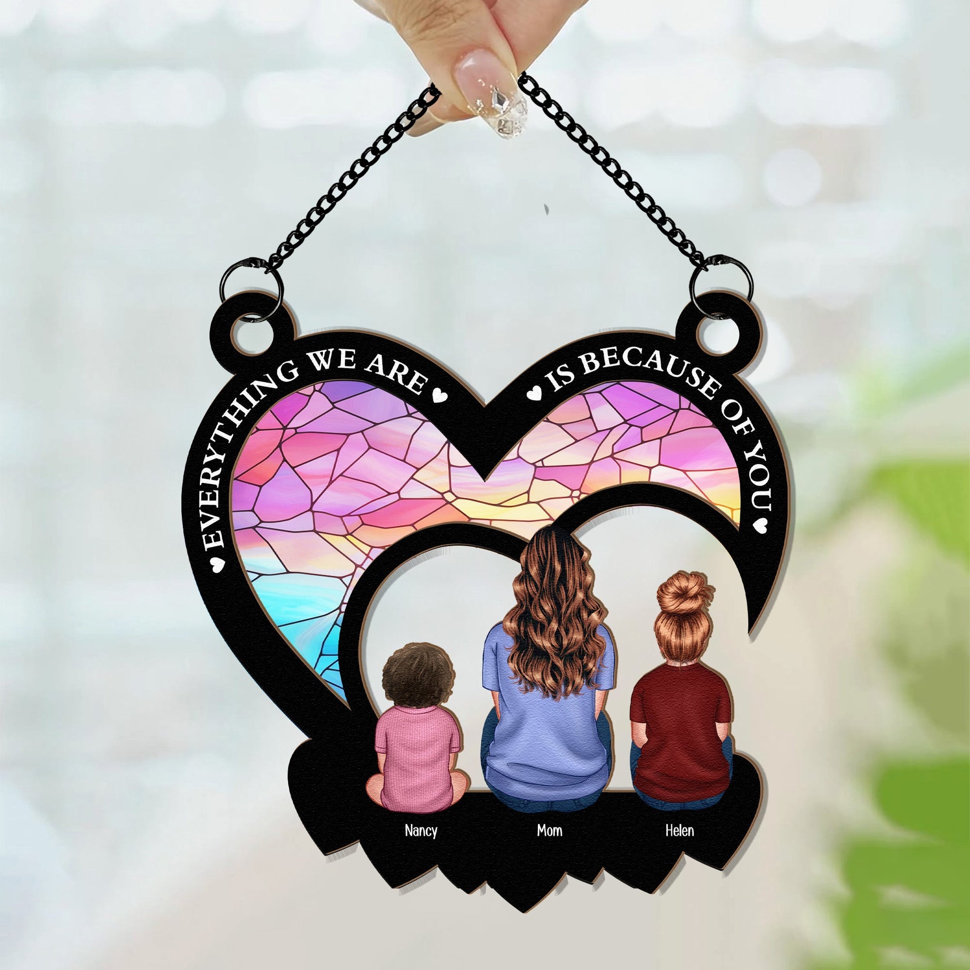 Mom-Everything-Were-Is-Because-Of-You-Personalized-Window-Hanging-Suncatcher-Ornament3