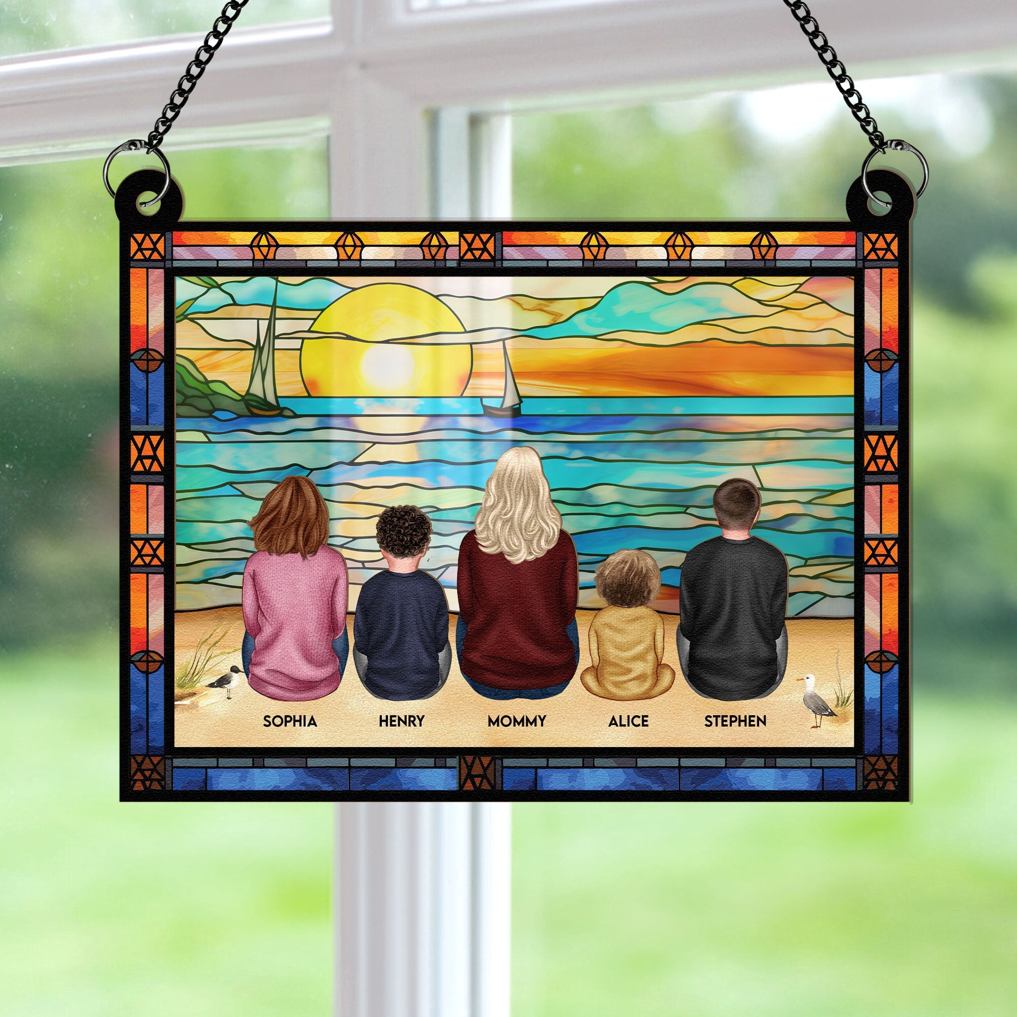 Mom-_-Children-Sitting-On-The-Beach-Personalized-Window-Hanging-Suncatcher-Ornament_3_f1fbca68-119d-4199-8336-d87b5221409e