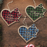 Mother And Daughters Forever - Personalized Custom Shape Wooden Ornament - Christmas Gift For Mom, Daughters